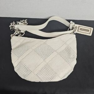 B.MAKOWSKY PERFERATED LEATHER SHOULDER BAG BFPM-11-186